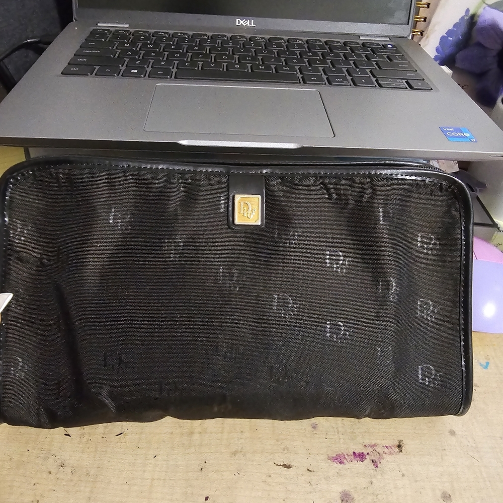 Vintage Dior clutch turned into a crossbody.